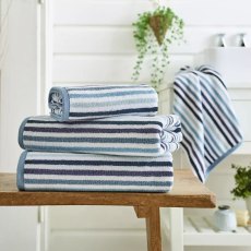 Deyongs Bliss Linear Stripe Towels Blue