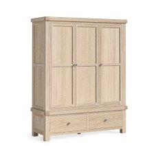 Casterton White Wash Triple Wardrobe Casterton White Wash Triple Wardrobe