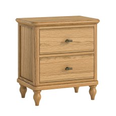 Gresham Wide 2 Drawer Bedside Cabinet