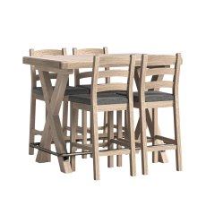 Casterton White Wash Bar Table