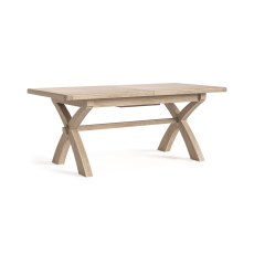 Casterton White Wash Cross Leg Extending Dining Table
