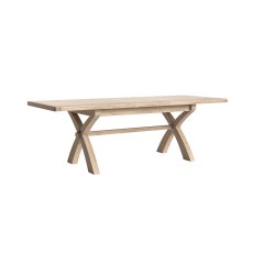 Casterton White Wash Cross Leg Extending Dining Table
