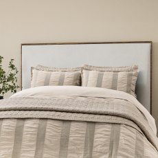 Bedeck of Belfast Woven Waffle Stripe Duvet Set Linen Bedeck of Belfast Woven Waffle Stripe Duvet Set Linen