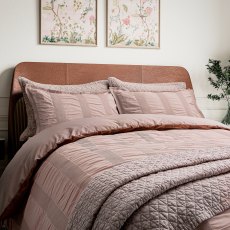 Bedeck of Belfast Woven Waffle Stripe Duvet Set Pink Bedeck of Belfast Woven Waffle Stripe Duvet Set Pink