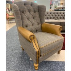 Vintage Sofa Company Westminster Wing Armchair in Fellwood Lodge Harrison Tweed