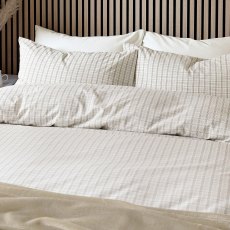 Helena Springfield Calico and Chalk Tranquil Check Duvet Set Linen