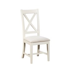 Salthouse Upholstered Cross Back Dining Chair Pair Salthouse Upholstered Cross Back Dining Chair Pair