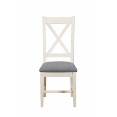 Salthouse Upholstered Cross Back Dining Chair Pair Salthouse Upholstered Cross Back Dining Chair Pair