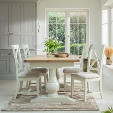 Salthouse 1.6m Extending Refectory Dining Table with 4 Cross Back Chairs Salthouse 1.6m Extending Refectory Dining Table with 4 Cross Back Chairs