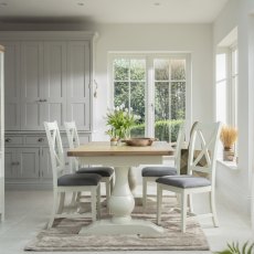 Salthouse 1.6m Extending Refectory Dining Table with 4 Cross Back Chairs Salthouse 1.6m Extending Refectory Dining Table with 4 Cross Back Chairs