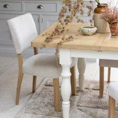 Salthouse 1.3m Extending Spindle Leg Dining Table with 4 Upholstered Chairs Salthouse 1.3m Extending Spindle Leg Dining Table with 4 Upholstered Chairs