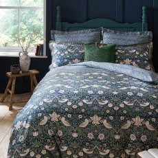 William Morris At Home Midnight Strawberry Thief Duvet Set