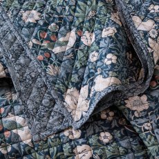 William Morris At Home Midnight Strawberry Thief Bedspread