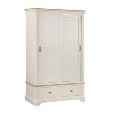 Avignon Double Wardrobe with Sliding Doors & 1 Drawer Avignon Double Wardrobe with Sliding Doors & 1 Drawer