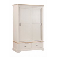 Avignon Large Wardrobe with Sliding Doors & 2 Drawers Avignon Large Wardrobe with Sliding Doors & 2 Drawers