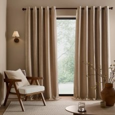 Yard Heath Washed Velvet Eyelet Curtains Linen Yard Heath Washed Velvet Eyelet Curtains Linen