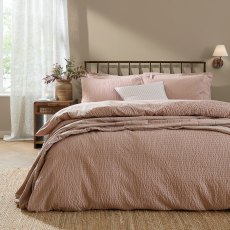 Yard Hebden Relaxed Seersucker Duvet Cover Set Cotta Yard Hebden Relaxed Seersucker Duvet Cover Set Cotta