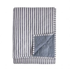 Yard Hebden Stripe Bedspread Navy/Denim Yard Hebden Stripe Bedspread Navy/Denim