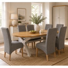 Kingsbury Stone Extending Oval Dining Table