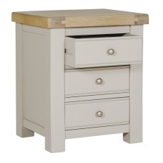 Doune 3 Drawer Bedside Table