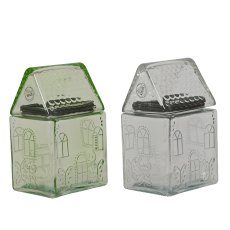 Kaemingk Glass House Storage Jar Assorted Colours Kaemingk Glass House Storage Jar Assorted Colours
