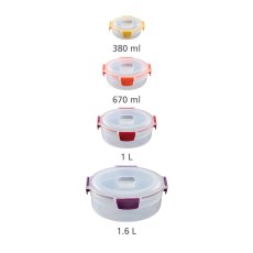 Joseph Joseph Nest Lock 4-Piece Multi Round Container Set Joseph Joseph Nest Lock 4-Piece Multi Round Container Set