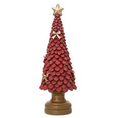 Kaemingk Polyresin Glitter Tree Red Kaemingk Polyresin Glitter Tree Red