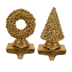 Kaemingk Stocking Holder Gold Assorted Designs