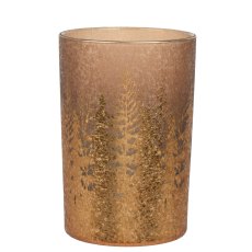 Kaemingk Brown Glass Tealight Holder Kaemingk Brown Glass Tealight Holder