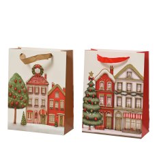 Kaemingk Glitter Houses Gift Bag Assorted Designs