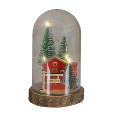 Kaemingk LED Cloche with Christmas Scene Kaemingk LED Cloche with Christmas Scene