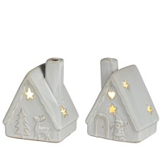 Kaemingk LED Stoneware White House Assorted Designs