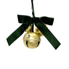 Kaemingk Bell with Green Velvet Bow Kaemingk Bell with Green Velvet Bow