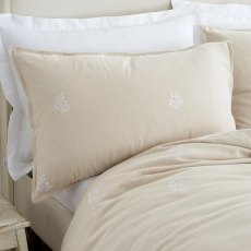 Bianca Brushed Embroidery Natural Duvet Set
