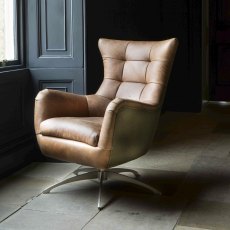 Fallon Chair in Leather & Fabric Fallon Chair in Leather & Fabric