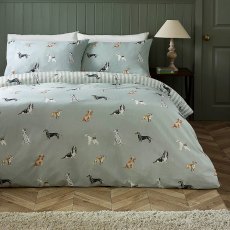 Catherine Lansfield Dog Stripe Duvet Set Catherine Lansfield Dog Stripe Duvet Set