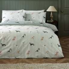 Catherine Lansfield Dog Stripe Duvet Set Catherine Lansfield Dog Stripe Duvet Set