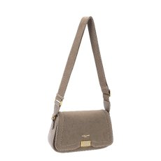 David Jones Full Flap Warm Grey Sand Bag David Jones Full Flap Warm Grey Sand Bag