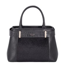 David Jones Croc Trim Black Bag