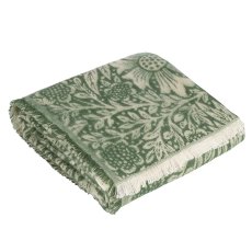 Morris & Co Marigold Throw Leaf Green Morris & Co Marigold Throw Leaf Green