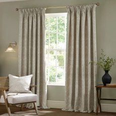 Morris & Co Strawberry Thief Pencil Pleat Curtains Linen