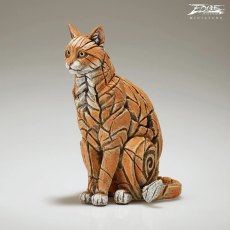 Edge Sculptures - Miniature Ginger Sitting Cat Edge Sculptures - Miniature Ginger Sitting Cat