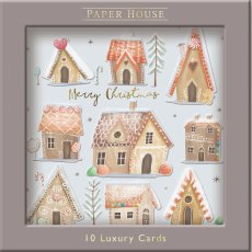 Paper House Pastelo Ginger Houses Pack of 10 Cards Paper House Pastelo Ginger Houses Pack of 10 Cards
