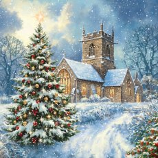 Paper House Church at Christmas Pack of 6 Cards Paper House Church at Christmas Pack of 6 Cards
