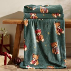 Catherine Lansfield Christmas Tartan Teddy Bear Throw Catherine Lansfield Christmas Tartan Teddy Bear Throw