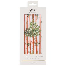 Glick Spruce Red Stripe Tissue Paper