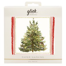 Glick Pine Portrait Paper Napkins 20pk Glick Pine Portrait Paper Napkins 20pk