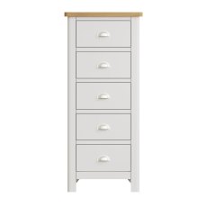 Hastings Editions 5 Drawer Narrow Chest in Stone