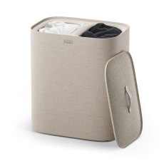 Joseph Joseph Tota 2 Twin 90L Pale Mushroom Laundry Separation Basket