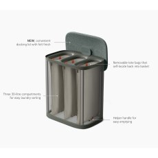 Joseph Joseph Tota 2 Trio 90L Forest Grey Laundry Separation Basket Joseph Joseph Tota 2 Trio 90L Forest Grey Laundry Separation Basket